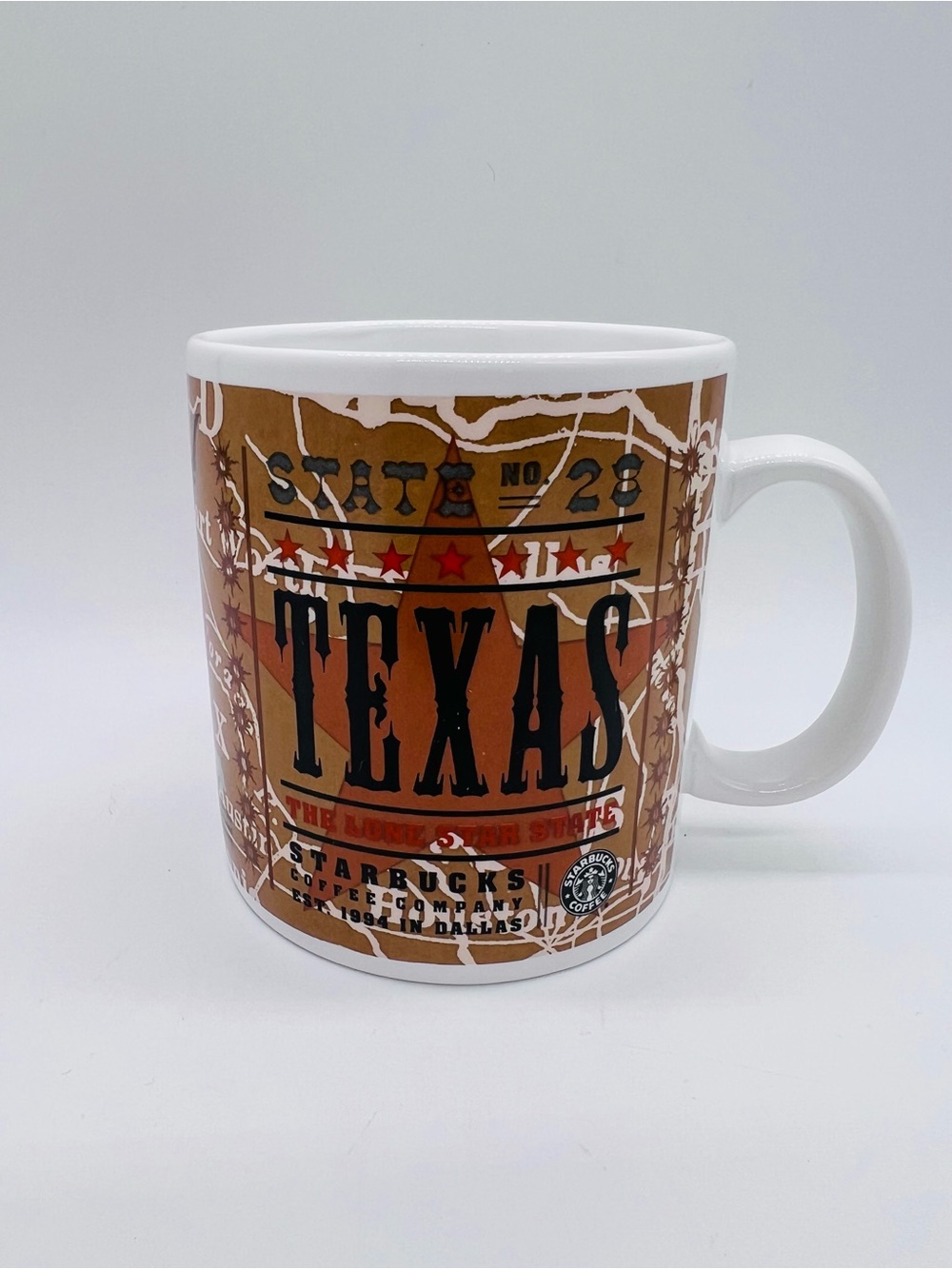 Starbucks Vintage 2000 Texas Brown and White State Mug